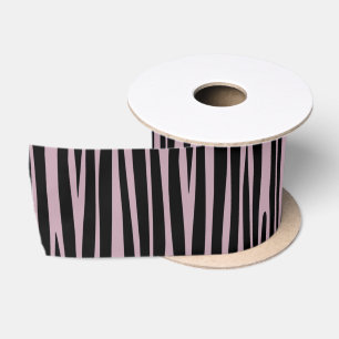 Zebra stripes Dierpatroon Lavender Shade Satijnen Lint