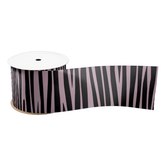 Zebra stripes Dierpatroon Lavender Shade Satijnen Lint (Spoel)