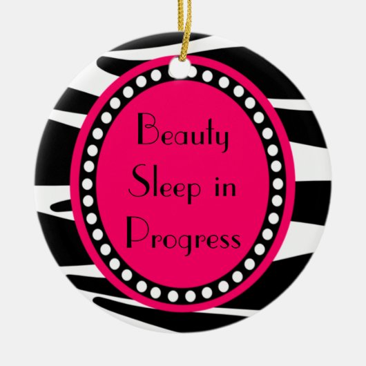 Zebra Stripes Drama Queen door Hanger Ornament (Voorkant)