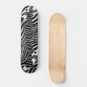 Zebra Stripes Elegant Pattern voegt Naam of Tekst  Persoonlijk Skateboard (Voorkant)