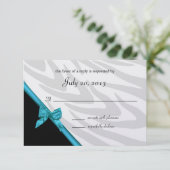 Zebra Stripes en Blue Ribbon / Respons Kaart (Staand voorkant)