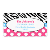 Zebra Stripes Etiket (Voorkant)