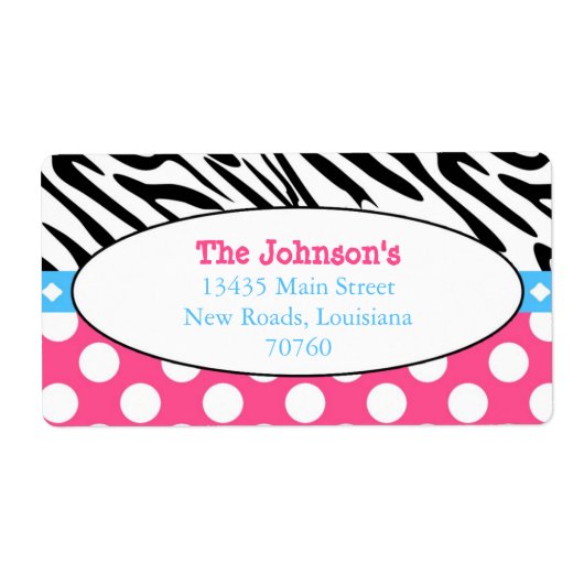 Zebra Stripes Etiket (Voorkant)