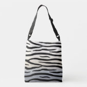Zebra Stripes Exotic Animal Print Crossbody Tas (Achterkant)