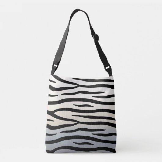 Zebra Stripes Exotic Animal Print Crossbody Tas (Achterkant)