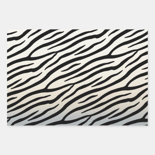 Zebra Stripes Exotic Animal Print Inpakpapier Vel (Voorkant 3)