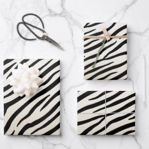 Zebra Stripes Exotic Animal Print Inpakpapier Vel