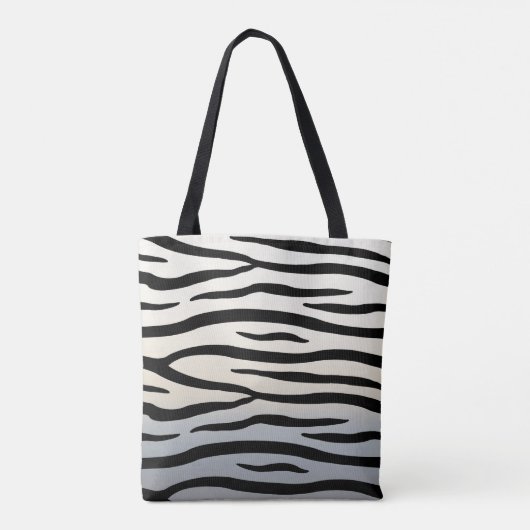 Zebra Stripes Exotic Animal Print Tote Bag (Achterkant)
