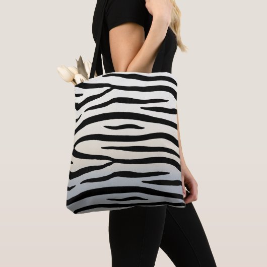 Zebra Stripes Exotic Animal Print Tote Bag (Dichtbij)