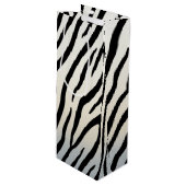 Zebra Stripes Exotic Animal Print Wijn Cadeautas (Voorkant Gekanteld)
