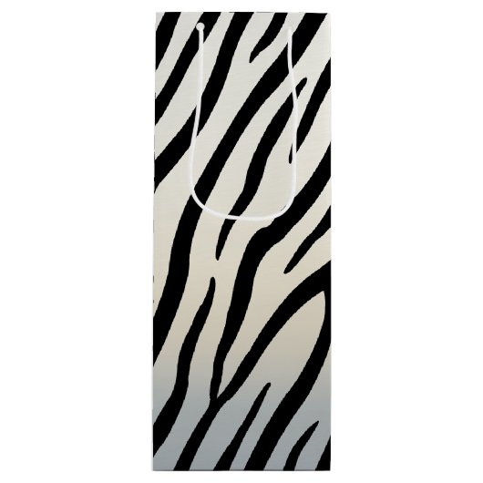 Zebra Stripes Exotic Animal Print Wijn Cadeautas (Voorkant)