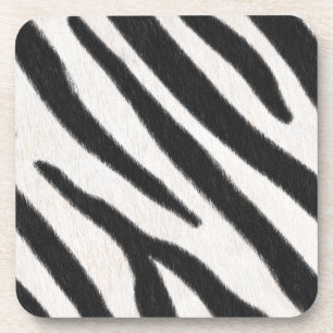 Zebra Stripes Exotic Fur Realistic Animal Print Bier Onderzetter