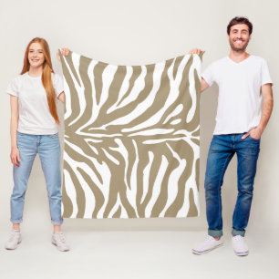 Zebra Stripes Fleece Deken