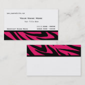 Zebra Stripes Fuschia Visitekaartje (Voorkant / Achterkant)