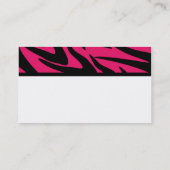 Zebra Stripes Fuschia Visitekaartje (Achterkant)