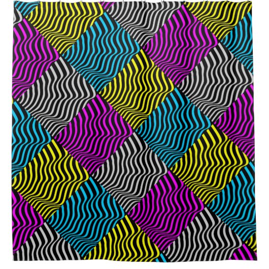 Zebra Stripes - Geometrisch patroon Abstract Art 3 Douchegordijn (Voorkant)