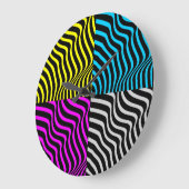 Zebra Stripes - Geometrisch patroon Abstract Art 3 Grote Klok (Hoek)