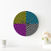Zebra Stripes - Geometrisch patroon Abstract Art 3 Grote Klok (Huis)