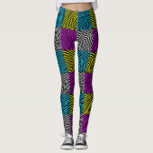 Zebra Stripes - Geometrisch patroon Abstract Art 3 Leggings (Voorkant)
