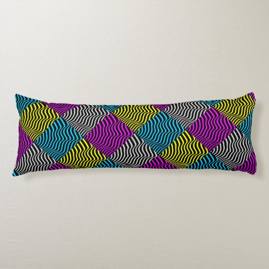 Zebra Stripes - Geometrisch patroon Abstract Art 3 Lichaamskussen (Voorkant)