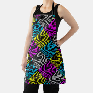 Zebra Stripes - Geometrisch patroon Abstract Art 3 Schort