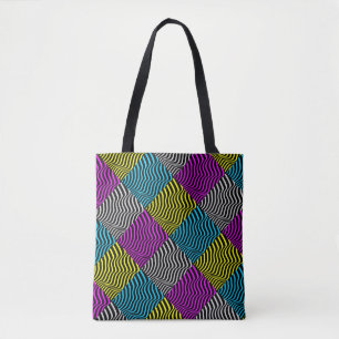 Zebra Stripes - Geometrisch patroon Abstract Art 3 Tote Bag