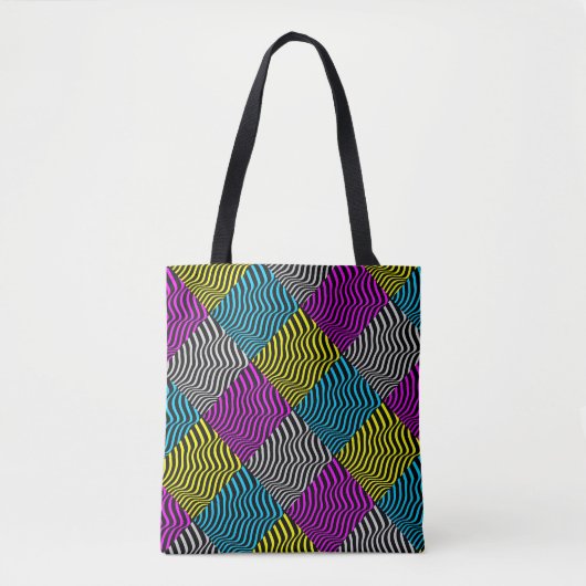 Zebra Stripes - Geometrisch patroon Abstract Art 3 Tote Bag (Voorkant)