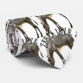 Zebra Stripes - Gepersonaliseerd Stropdas (Opgerold)