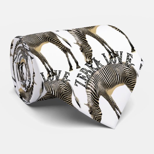 Zebra Stripes - Gepersonaliseerd Stropdas (Opgerold)