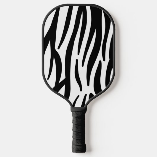 Zebra Stripes Gestreepte Monogrammed Naam Pickleball Paddle (Voorkant)