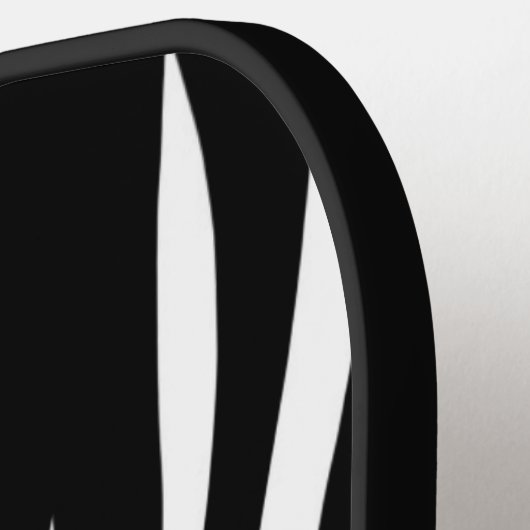 Zebra Stripes Gestreepte Monogrammed Naam Pickleball Paddle (Links Detail)