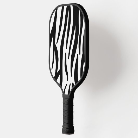 Zebra Stripes Gestreepte Monogrammed Naam Pickleball Paddle (Links)