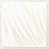 Zebra Stripes Gold Pattern Trendy Design Glazen Onderzetter (Achterkant)