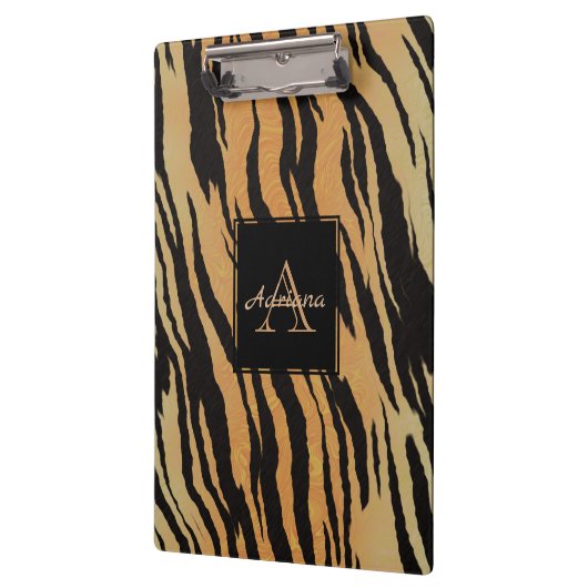 Zebra Stripes Gouden Achtergrond Klembord (Links)