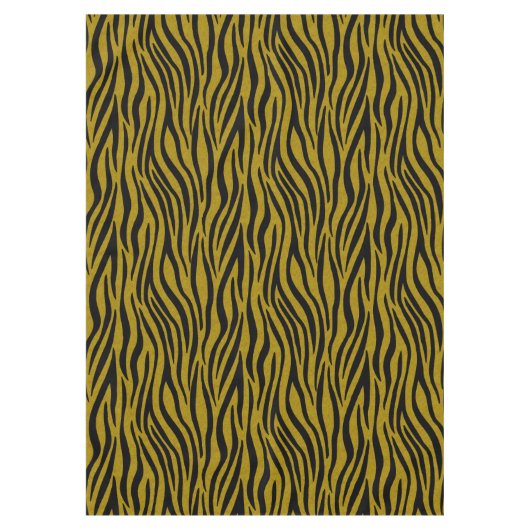 Zebra Stripes in Safari Black and Brown Tafelkleed (Voorkant)