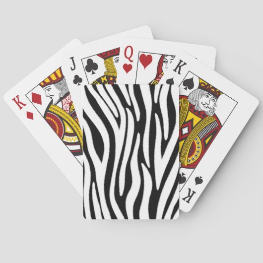 Zebra Stripes in zwart-wit bonteffect Pokerkaarten (Achterkant)
