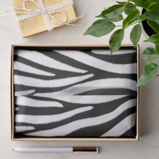 Zebra Stripes in zwart-wit bonteffect Tissuepapier (Geschenk)