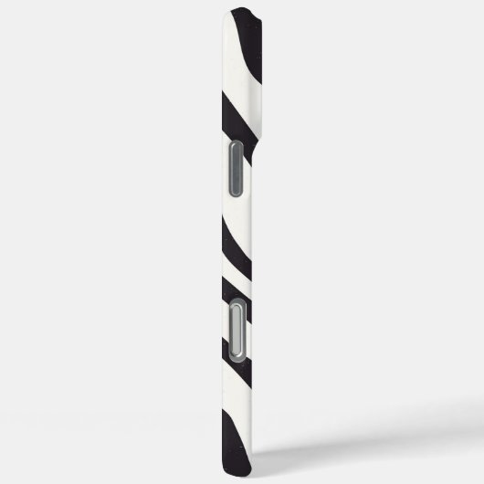 Zebra Stripes iPhone Case – Black & White Pattern (Achterkant / Rechts)