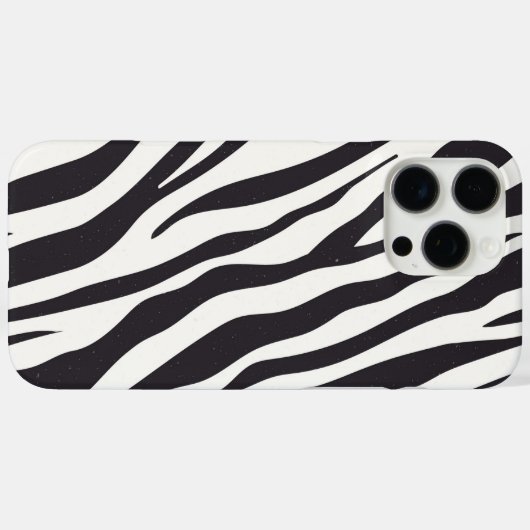 Zebra Stripes iPhone Case – Black & White Pattern (Achterkant (horizontaal))