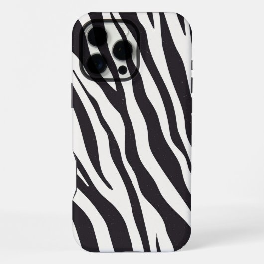 Zebra Stripes iPhone Case – Black & White Pattern Hoesje (Achterkant)