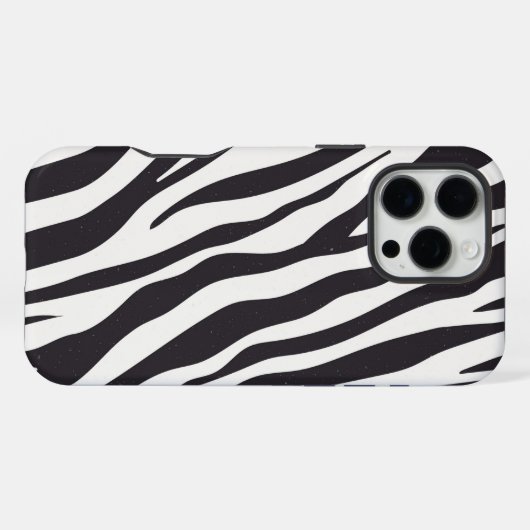 Zebra Stripes iPhone Case – Black & White Pattern iPhone Hoesje (Achterkant horizontaal)