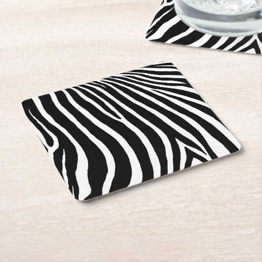 Zebra Stripes Kartonnen Onderzetters (Schuin)