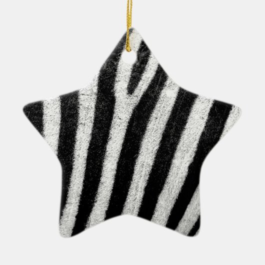 zebra Stripes Keramisch Ornament (Voorkant)