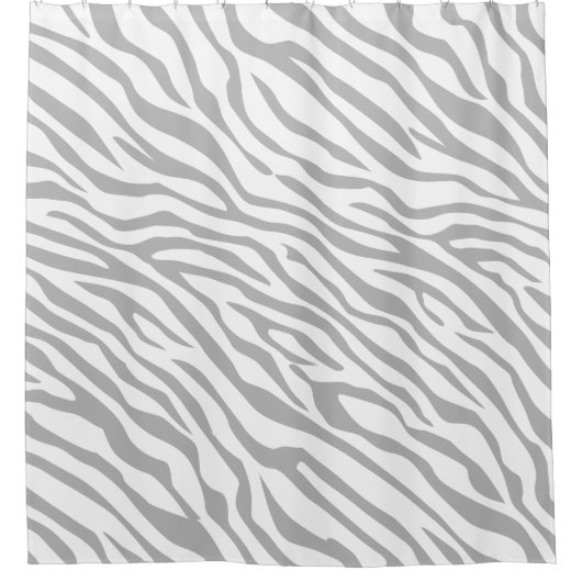 Zebra Stripes klikt om de grijze kleur aan te pass Douchegordijn (Voorkant)