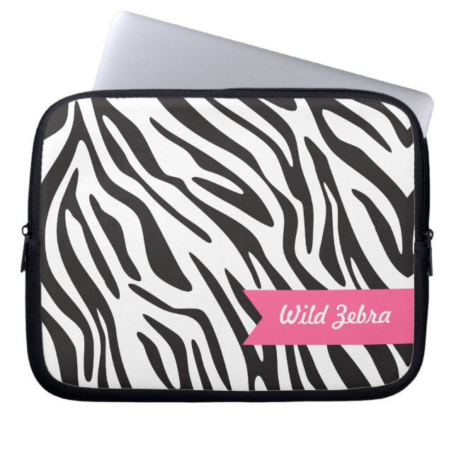 Zebra Stripes-laptophoes Laptop Sleeve (Voorkant)