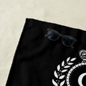 Zebra Stripes Laurel Wreath Crown Black White Strandlaken (In situ)