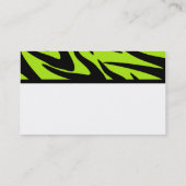 Zebra Stripes Lime Green Visitekaartje (Achterkant)