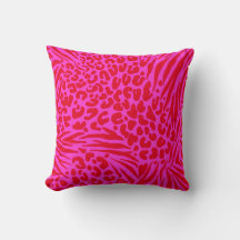 Zebra Stripes Luipaard Roze Rood Wilde Dier