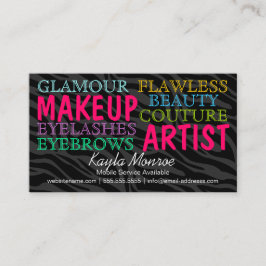 Zebra Stripes Makeup Artist and Hair Stylist Visitekaartje