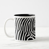 Zebra Stripes, met naam gepersonaliseerd Tweekleurige Koffiemok (Links)